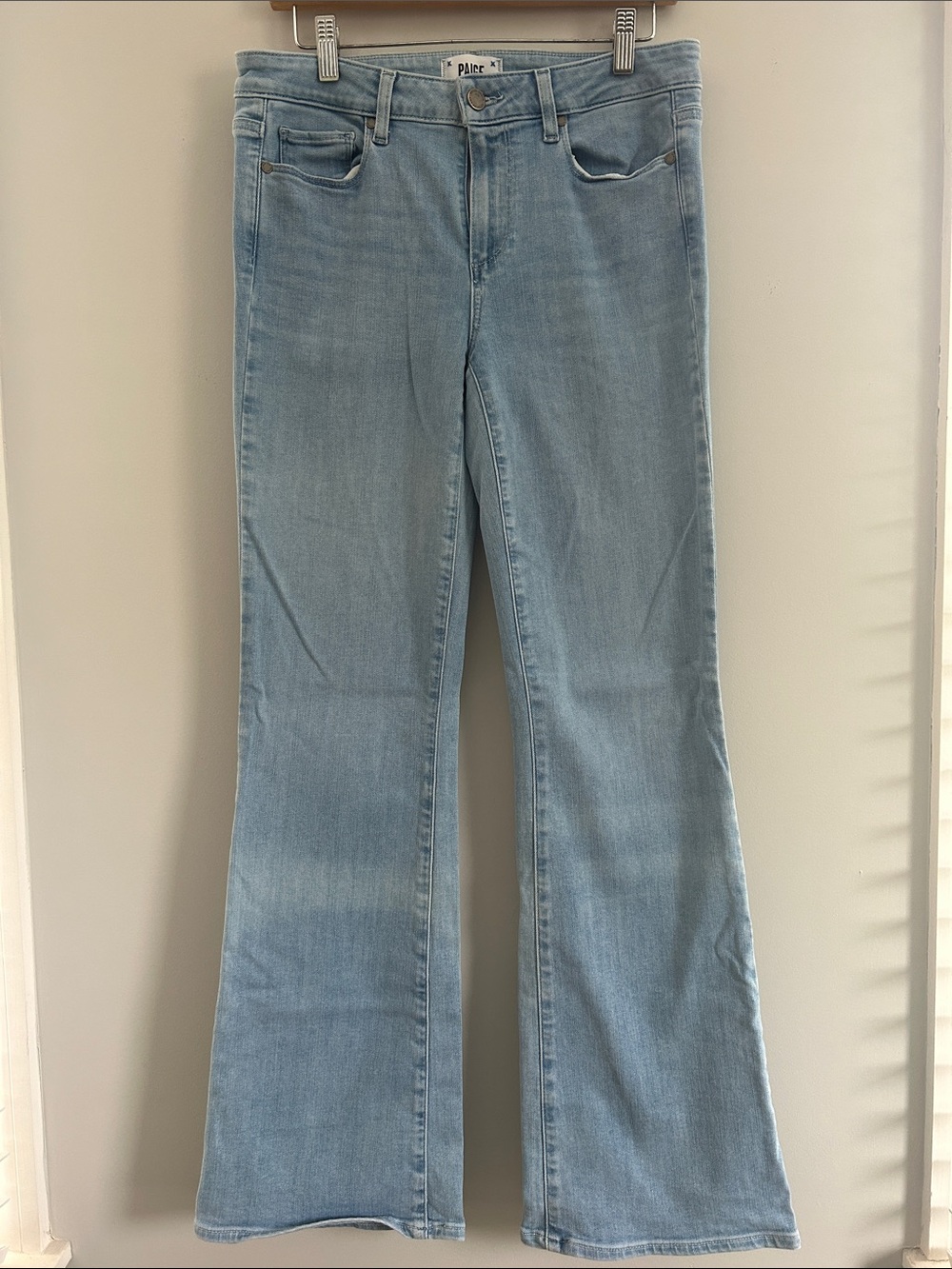 PAIGE Light Wash Flare Jeans